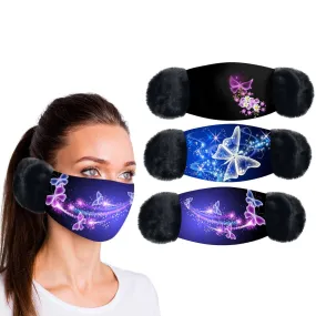 3-Pack: Windproof Winter Reusable Non-Medical Warm Face Mask With Earmuff