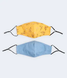 Aeropostale Floral & Light Denim Mask 2-Pack