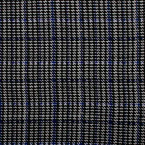 Bubble Crepe Print - Houndstooth - Blue