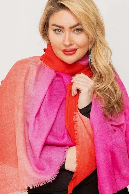 Cashmere Featherweight Two Tone Shawl