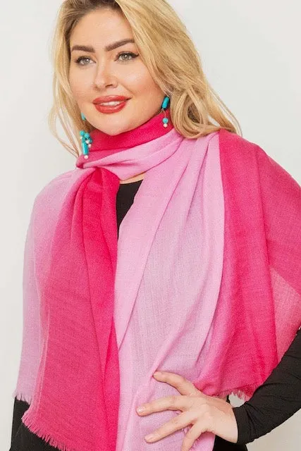 Cashmere Featherweight Two Tone Shawl