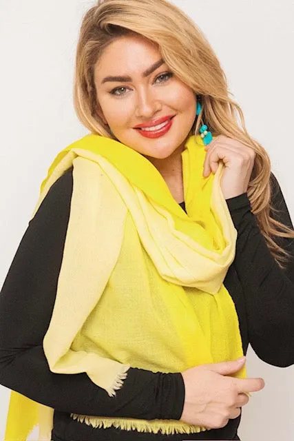 Cashmere Featherweight Two Tone Shawl