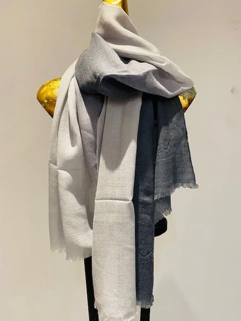 Cashmere Featherweight Two Tone Shawl