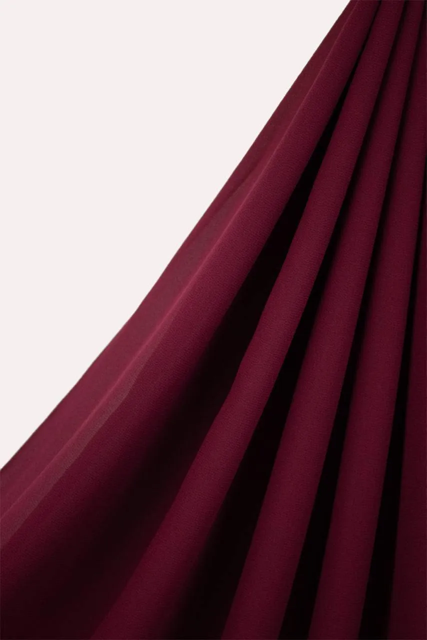 Classic Chiffon Hijab - Crimson