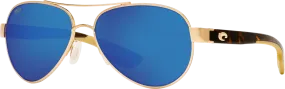 Costa Del Mar Loreto Sunglasses - Rose Gold/Blue Mirror 580P”