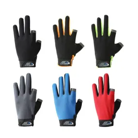 Cycling Fishing Gloves Touch Screen Non-Slip Full Finger Thin Breathable Mesh Bike Bicycle Gloves Quick Dry Ski Hiking Gloves