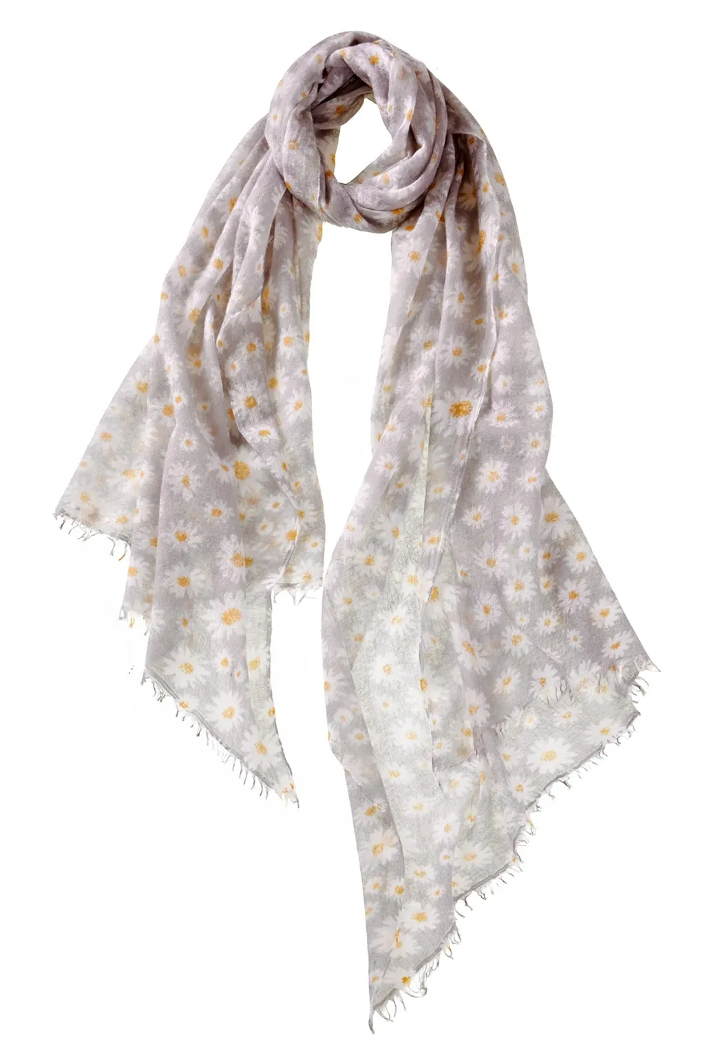 Daisy Scarf - Pearl Grey