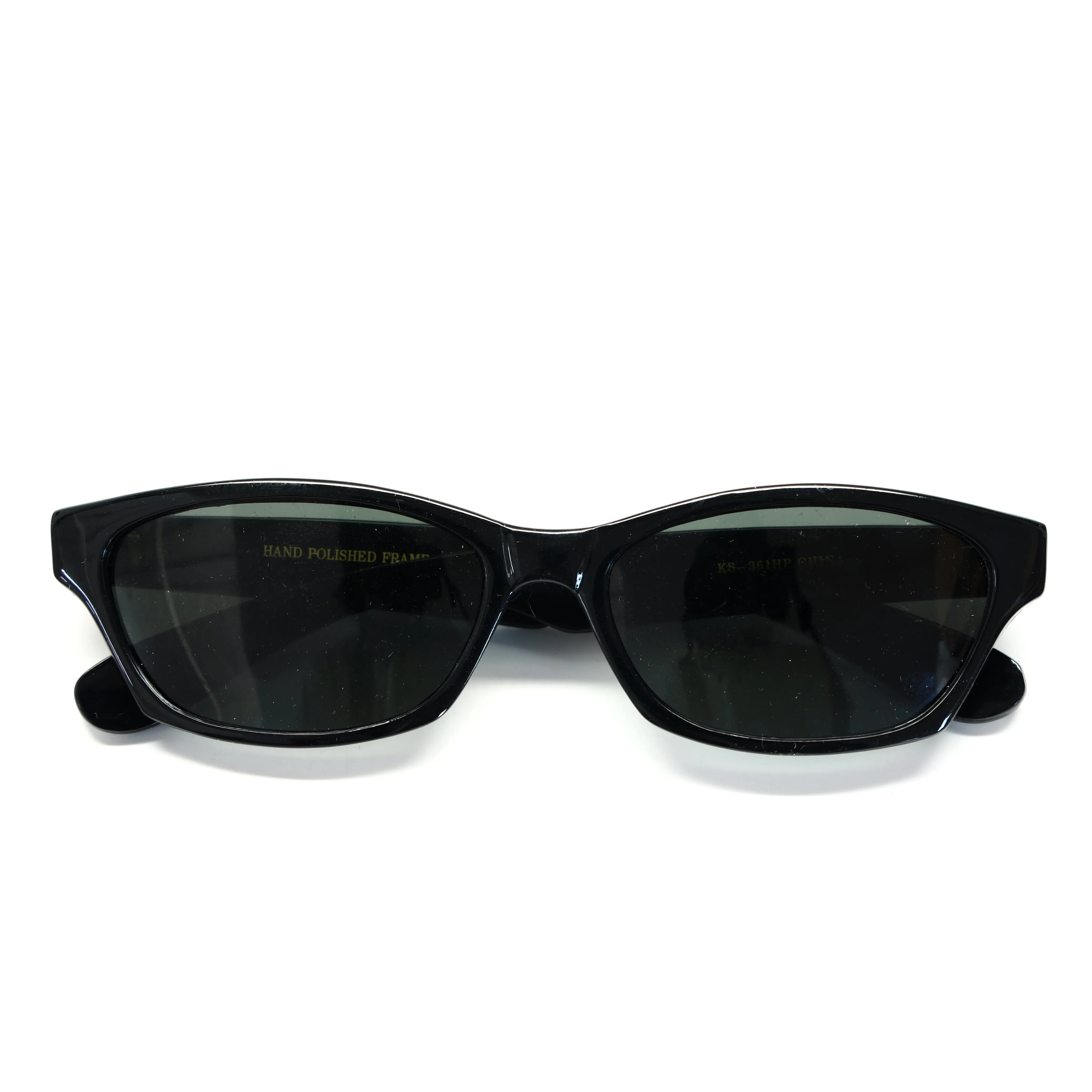 Deadstock Original Rectangular Wayfarer Frame Sunglasses - Black