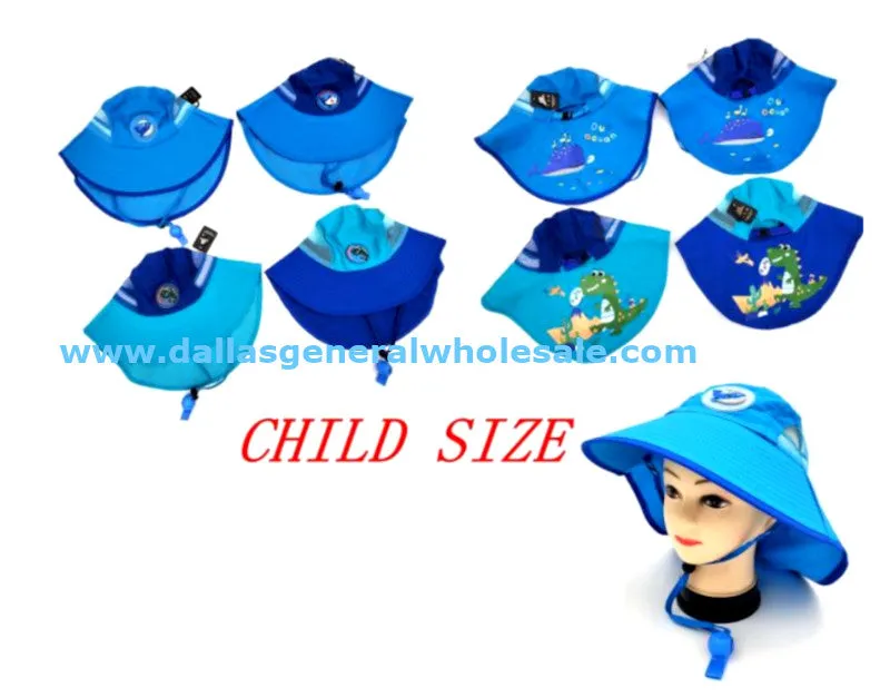 Dinosaur Sun Hats w/ Neck Cover Wholesale