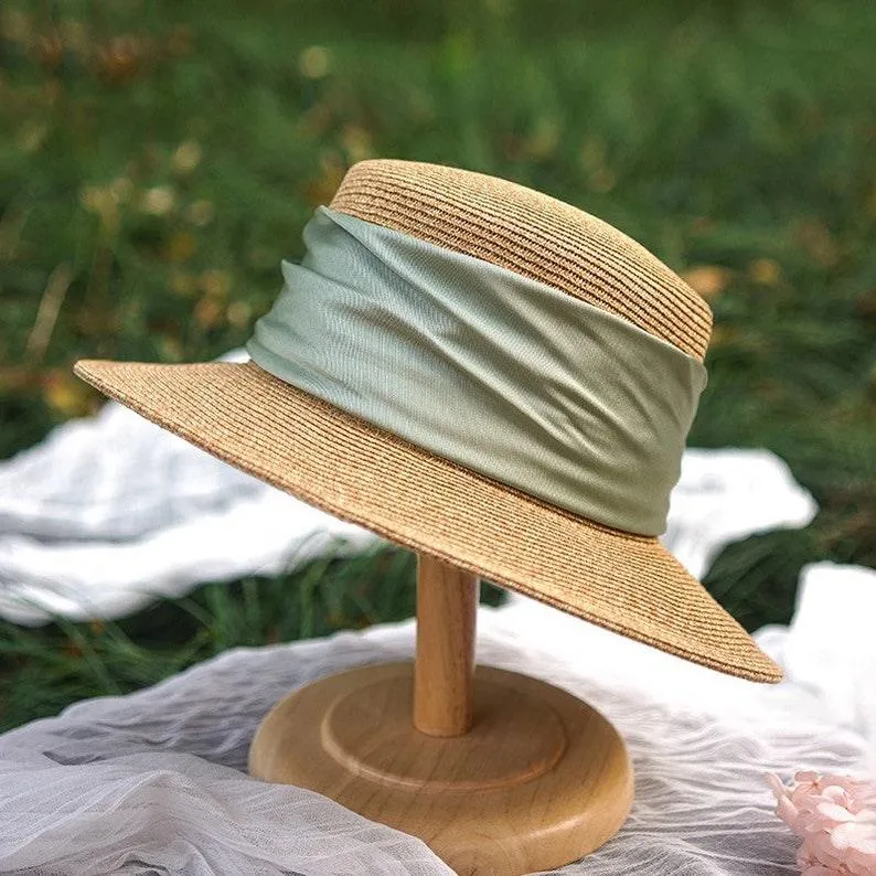 Elegant Straw Boater Hats for Women