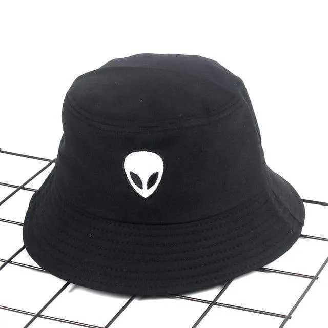 Embroidery Aliens Foldable Bucket panama hat | TheKedStore