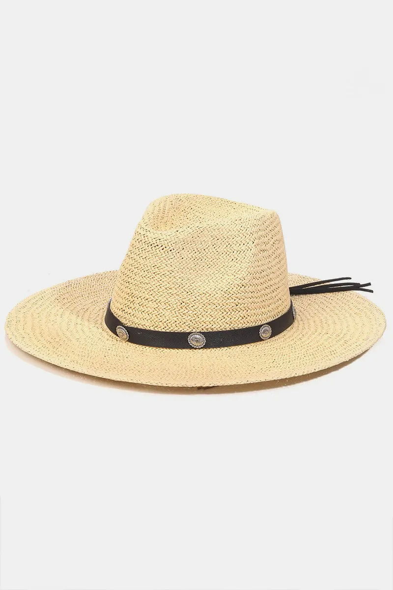 Fame Belt Strap Straw Hat