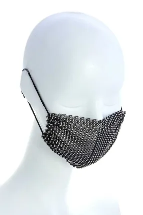 Fashion Breathable Open Rhinestone Sequin Style Mask