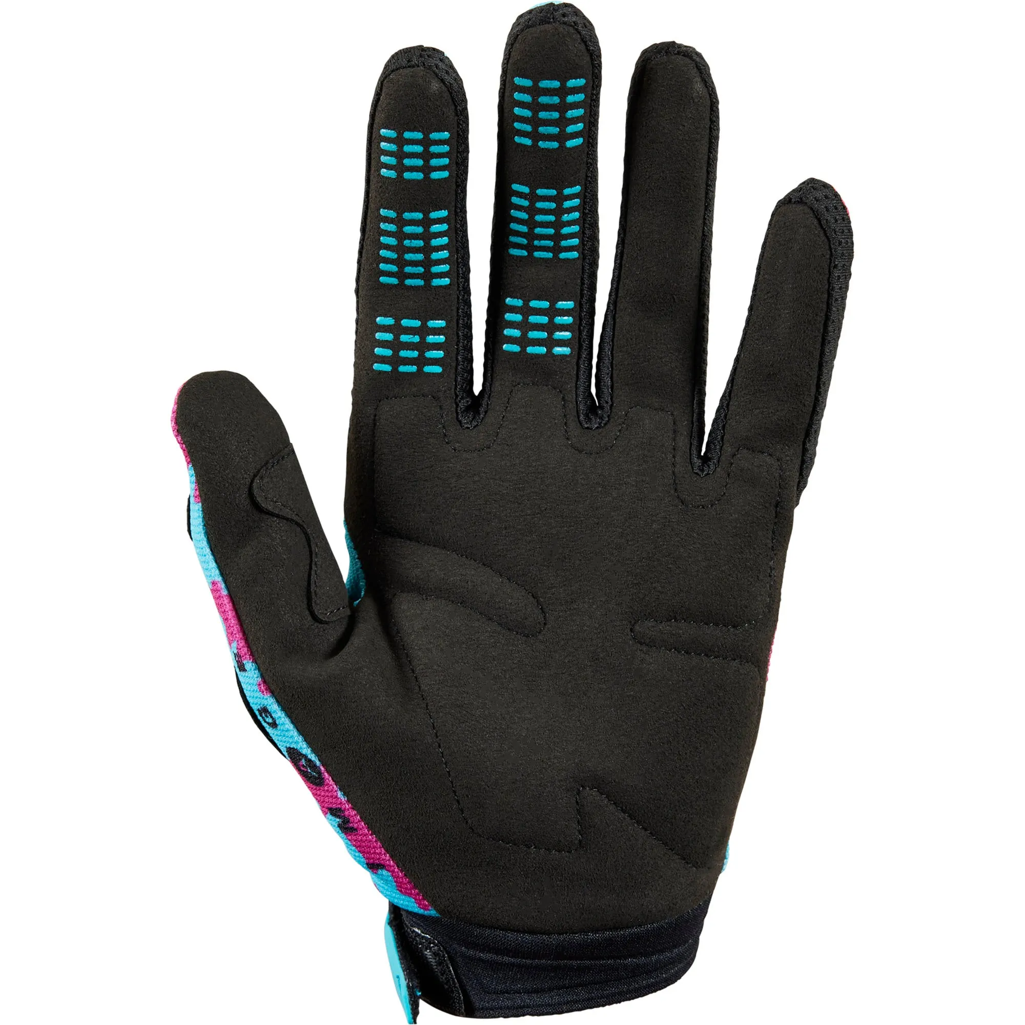 Fox Racing  Mens 180 Nuklr Gloves Secure Fit Silicone Lever Grip Off-Road Teal