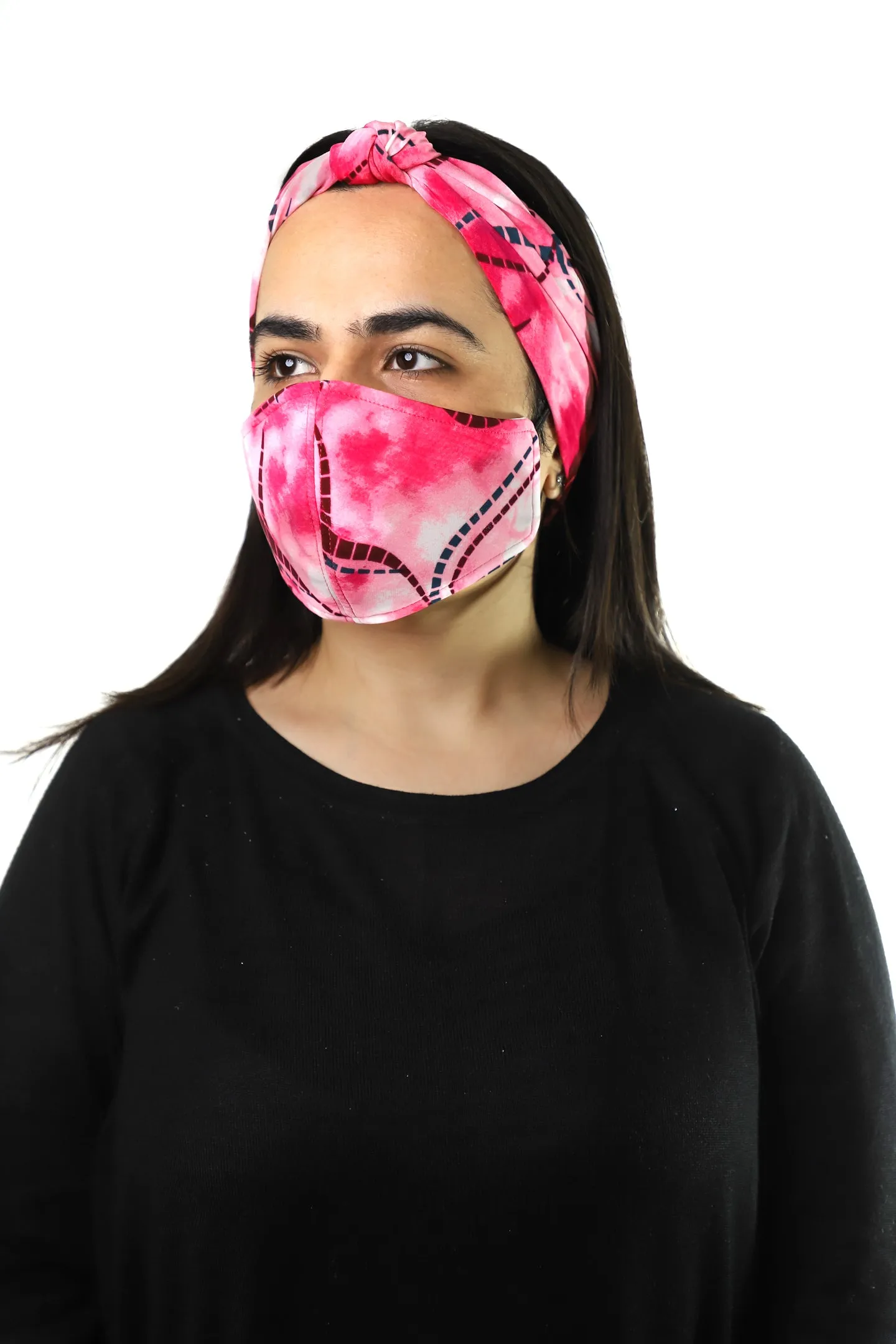 Glow Wellness Printed Tie Dye Pink (Pack of 2)