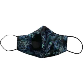 Good Girl Mask- Black/Teal Leopard Print