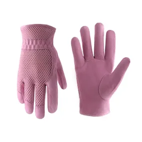 Handlandy Women Gardening Gloves Pigskin Genuine Leather Palm 5124