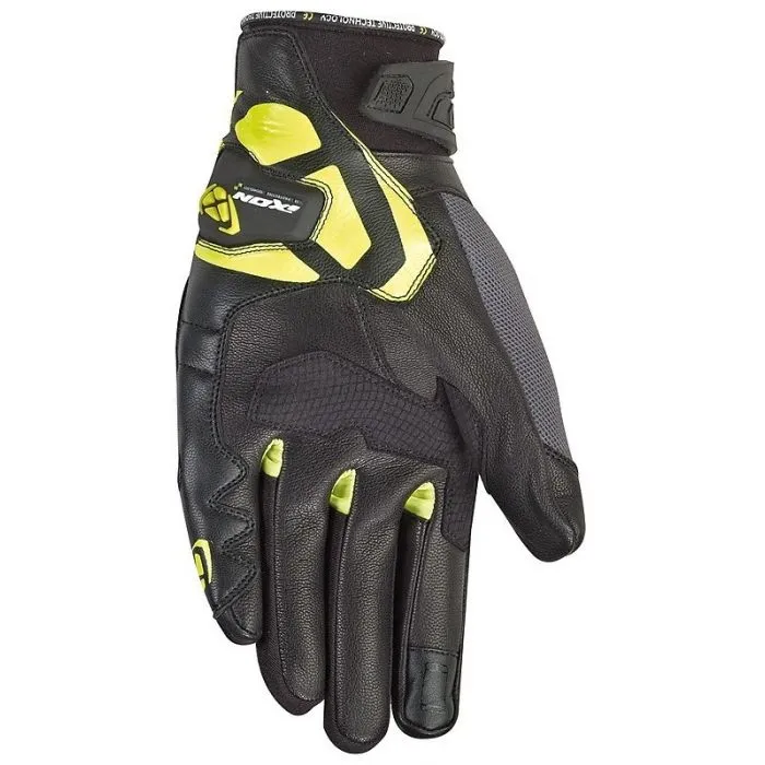 IXON RS RISE AIR GREY/BLACK/BRIGHT YELLOW GLOVES