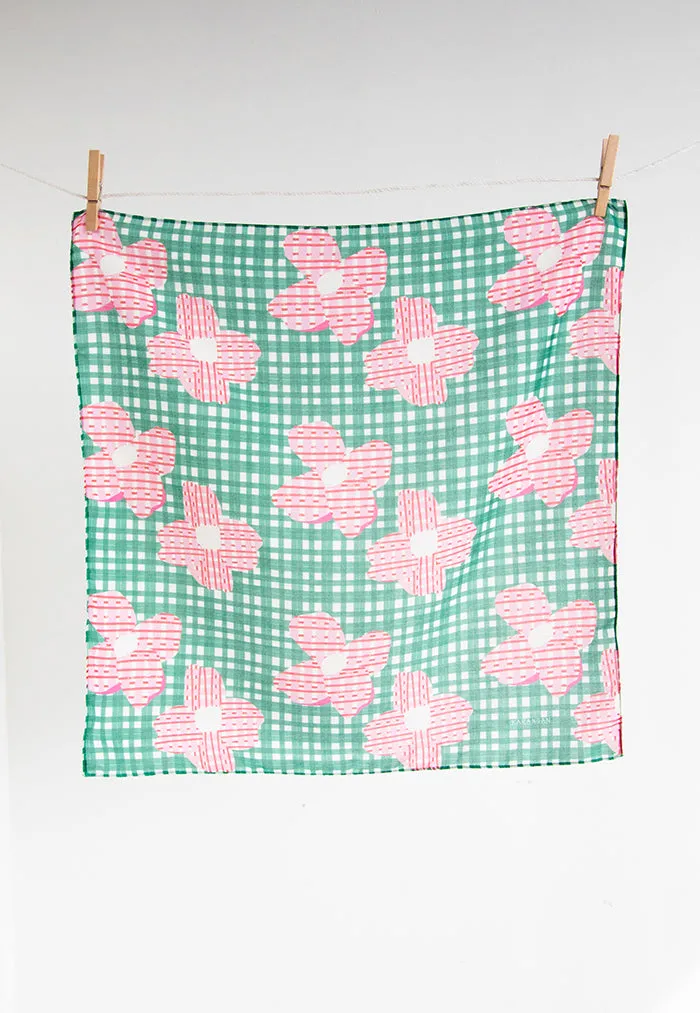 Karangan Mini Square Scarf/Bandana - Holygreen