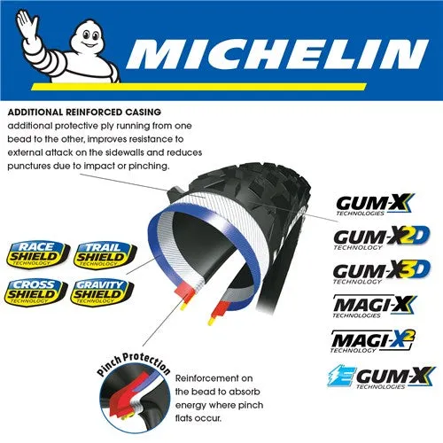 Michelin Rear Wild Enduro MagiXDH 29x2.4 TR Foldable Tyre Black