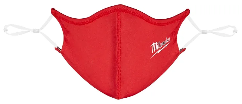 Milwaukee 48-73-4227 2-Layer Face Mask, One-Size Mask, Nylon/Polyester/Spandex Facepiece, Red, 1/PK :CD 1: QUANTITY: 1