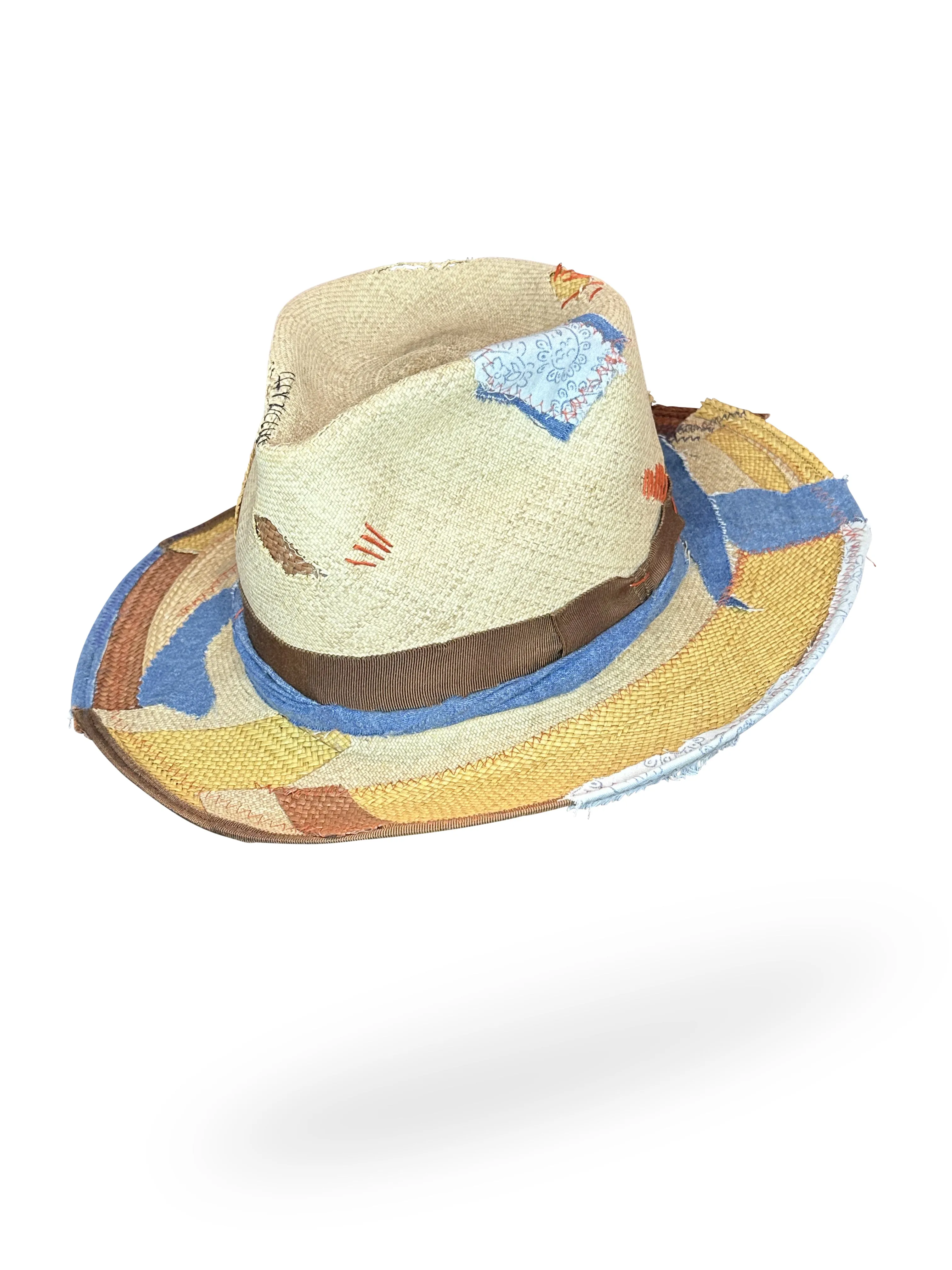 "Summer Pastiche" Straw Monte Cristi Hat