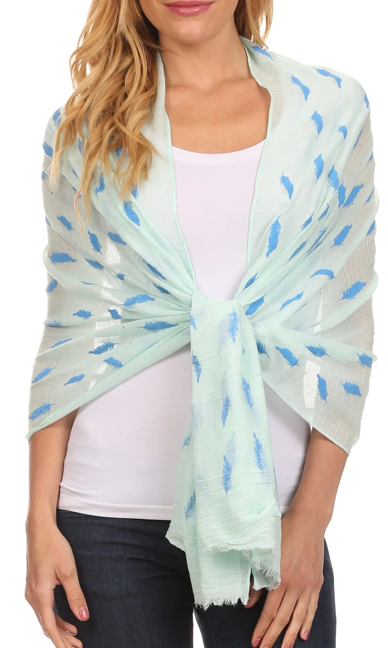 Sakkas Hillary summer breeze lightweight flowing sheer gauze wrap scarf