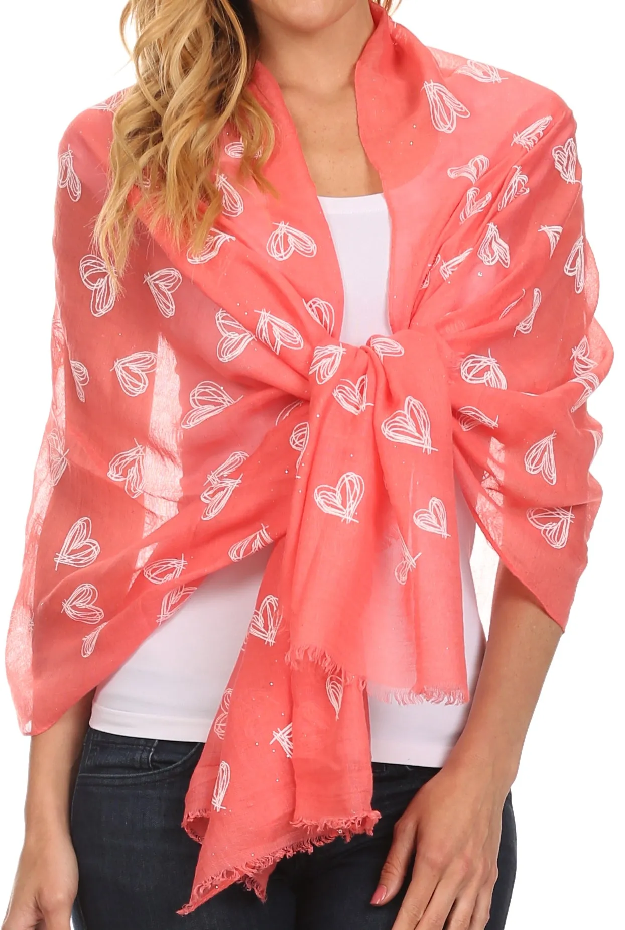 Sakkas Hillary summer breeze lightweight flowing sheer gauze wrap scarf