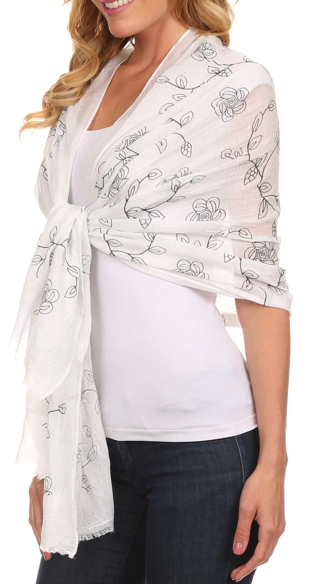 Sakkas Hillary summer breeze lightweight flowing sheer gauze wrap scarf