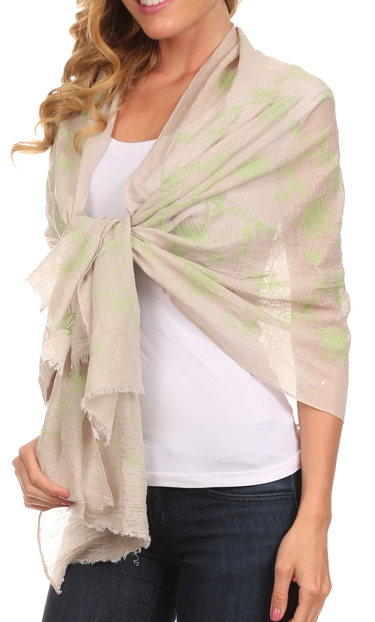 Sakkas Hillary summer breeze lightweight flowing sheer gauze wrap scarf