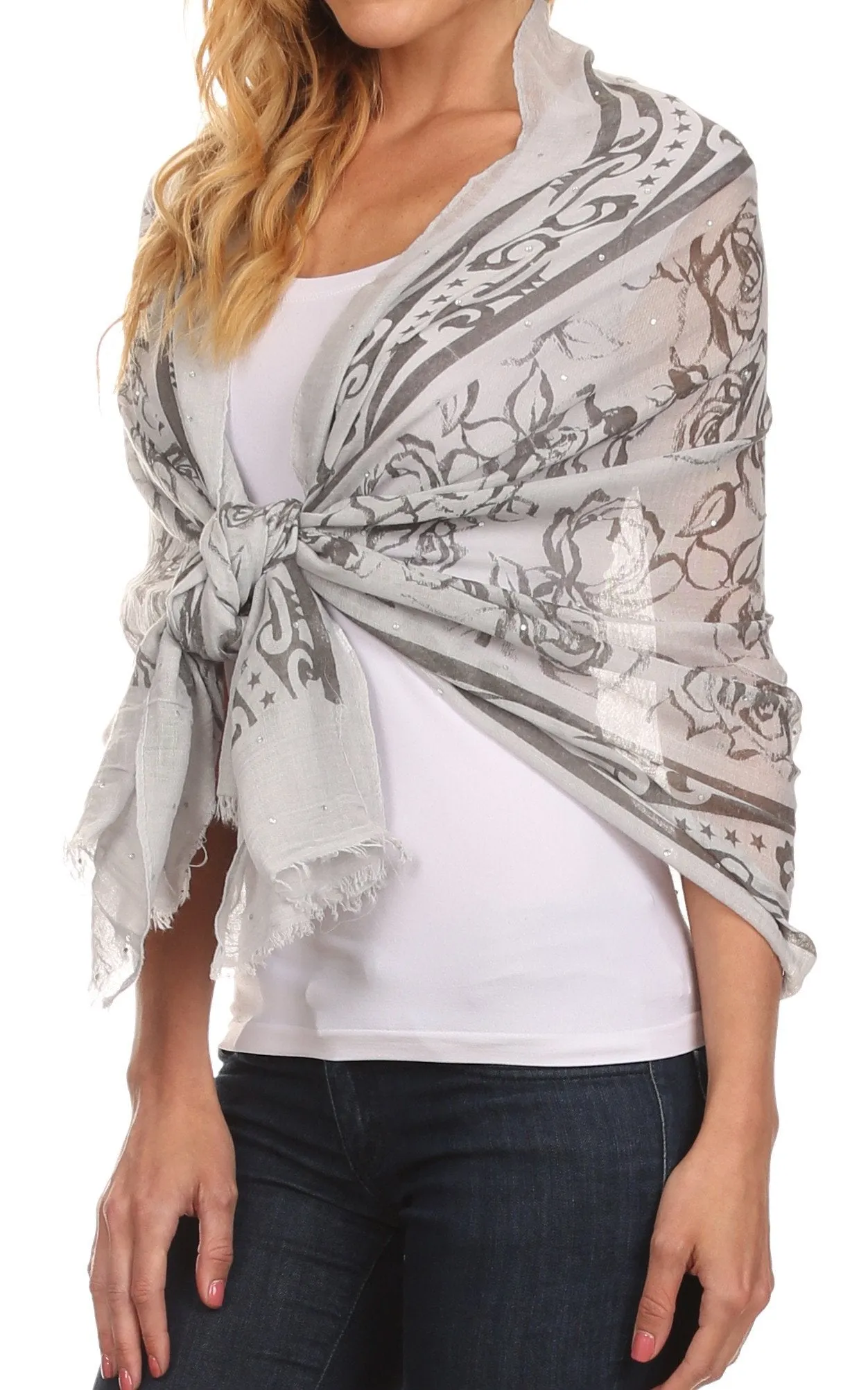 Sakkas Hillary summer breeze lightweight flowing sheer gauze wrap scarf