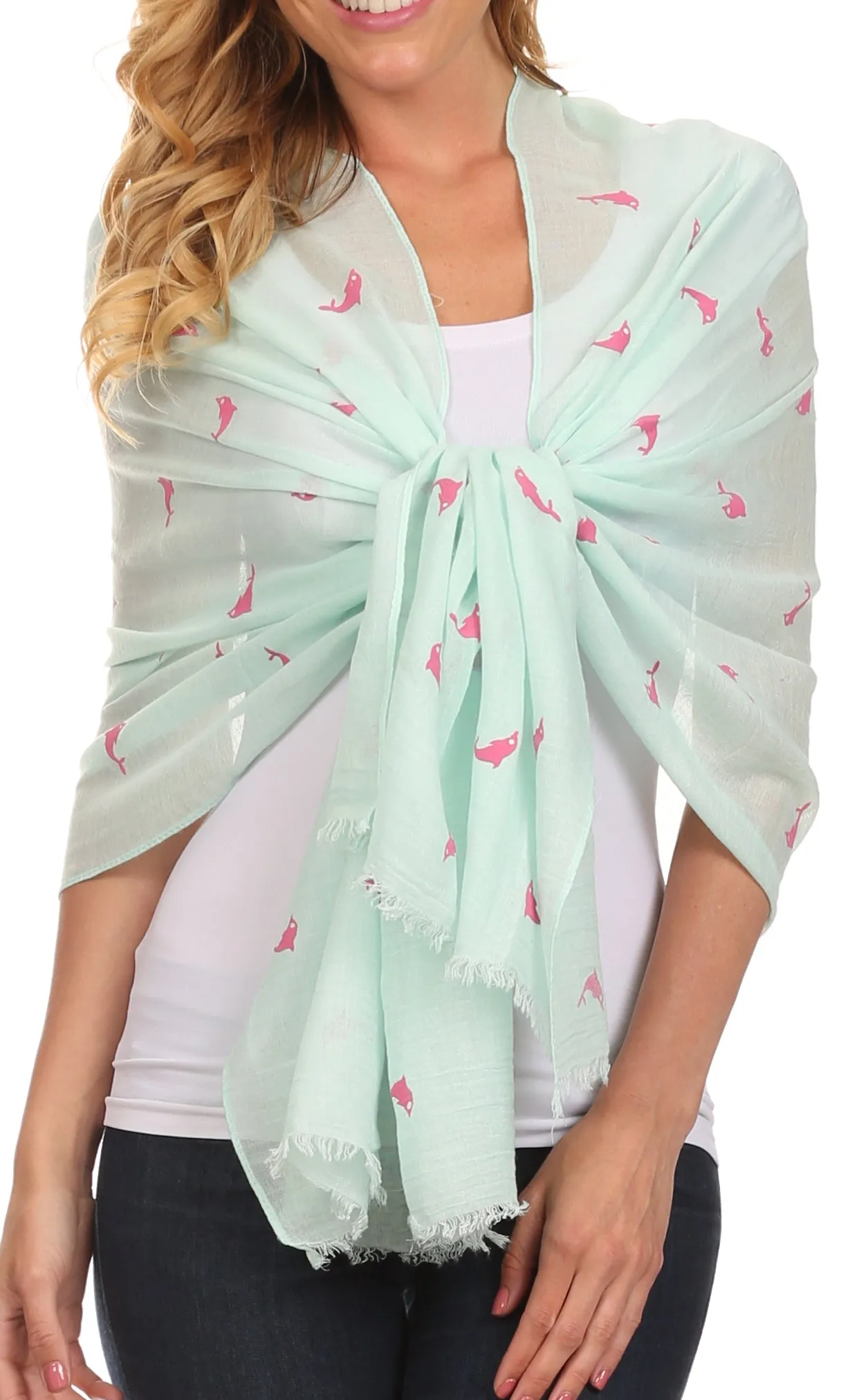 Sakkas Hillary summer breeze lightweight flowing sheer gauze wrap scarf