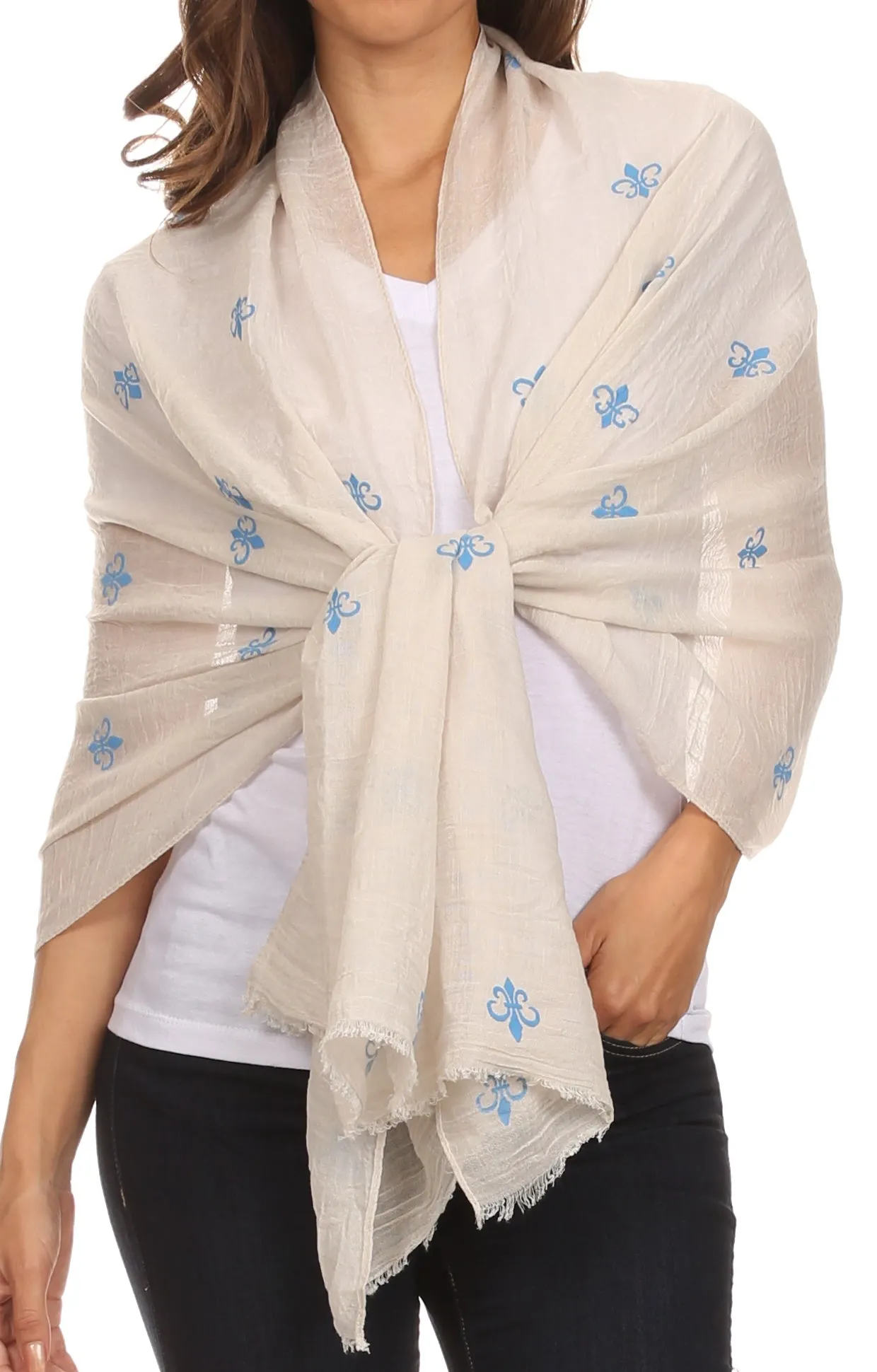 Sakkas Hillary summer breeze lightweight flowing sheer gauze wrap scarf