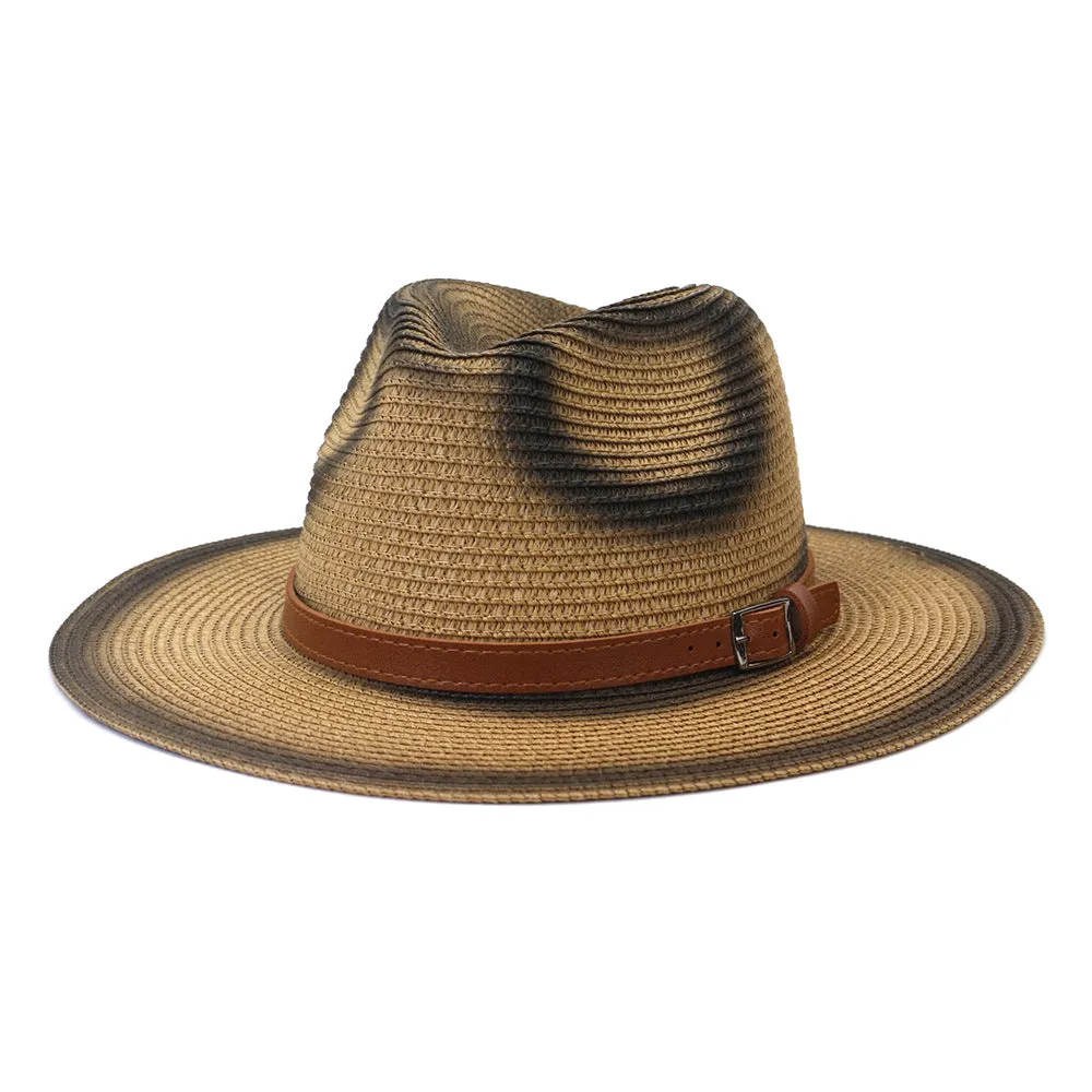 Straw Cowboy Hats Travel Sun Protection Sun Hat Men Women's Straw Hat