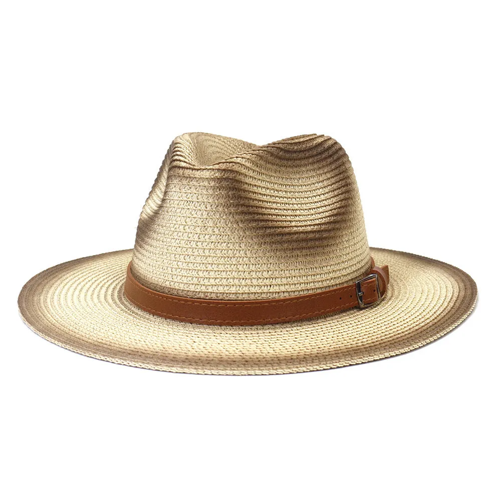 Straw Cowboy Hats Travel Sun Protection Sun Hat Men Women's Straw Hat