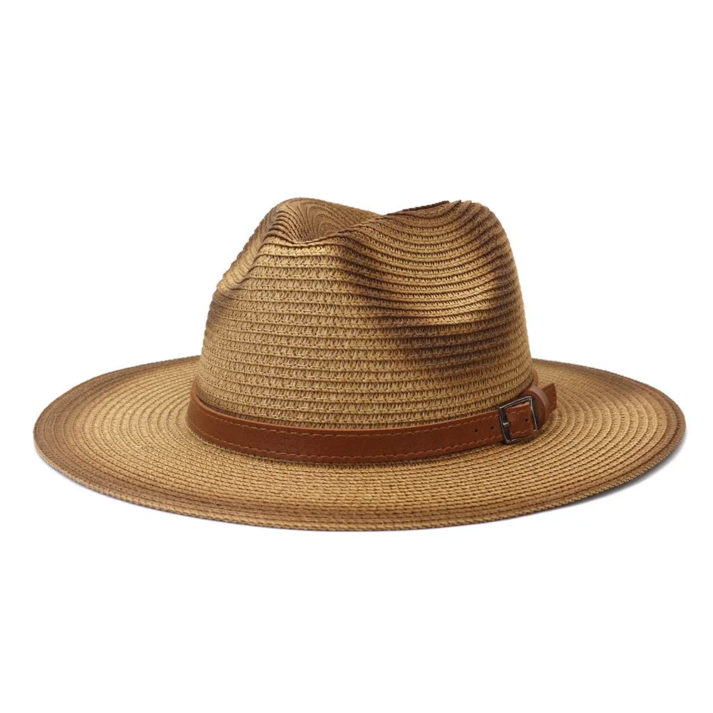 Straw Cowboy Hats Travel Sun Protection Sun Hat Men Women's Straw Hat