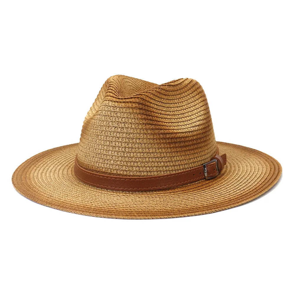 Straw Cowboy Hats Travel Sun Protection Sun Hat Men Women's Straw Hat