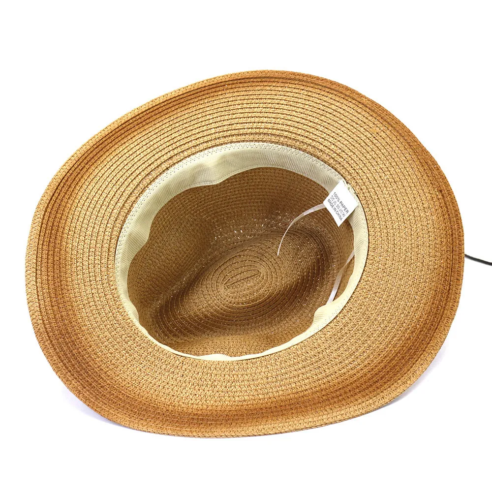 Straw Cowboy Hats Travel Sun Protection Sun Hat Men Women's Straw Hat