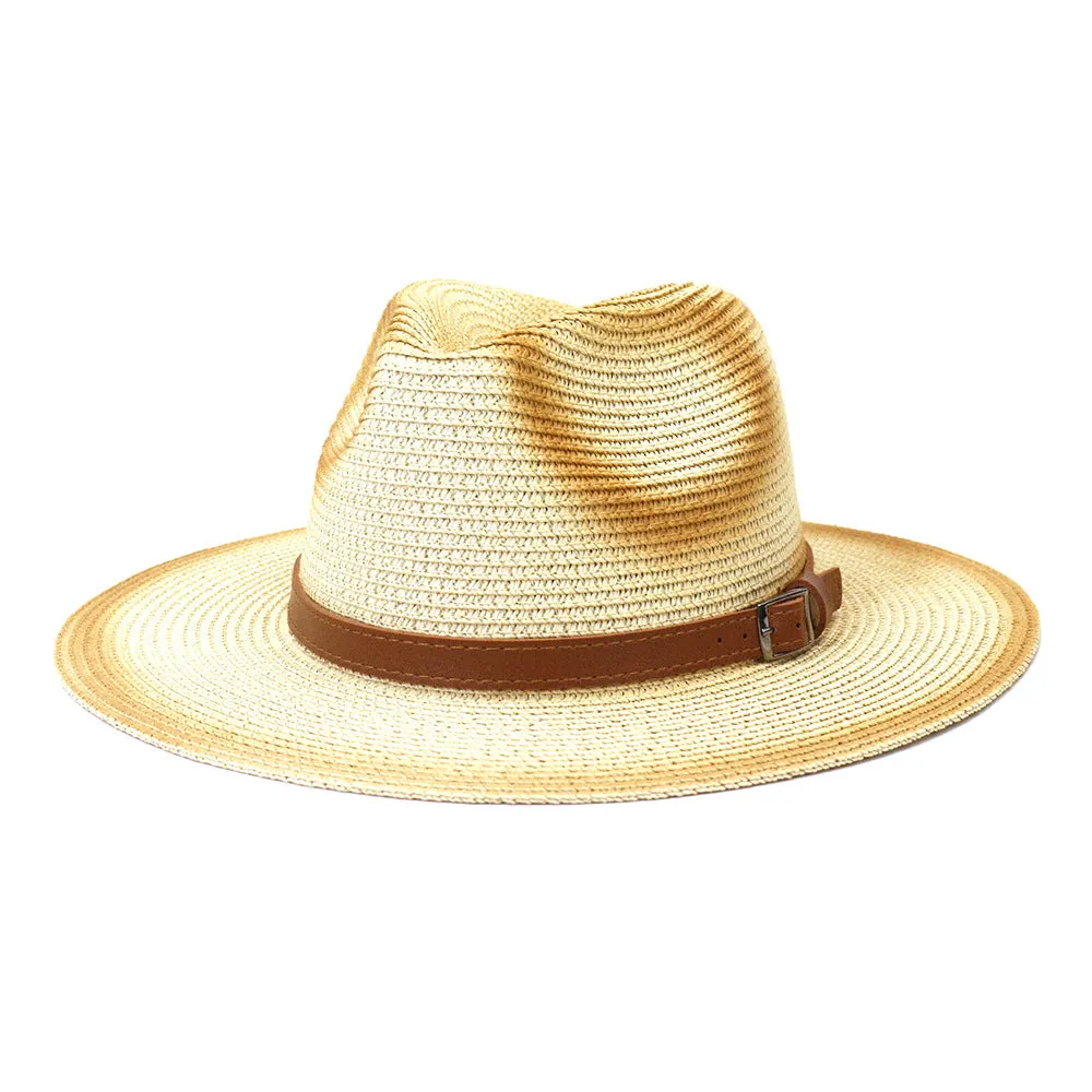 Straw Cowboy Hats Travel Sun Protection Sun Hat Men Women's Straw Hat