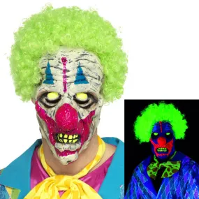 UV Black Light Clown Mask