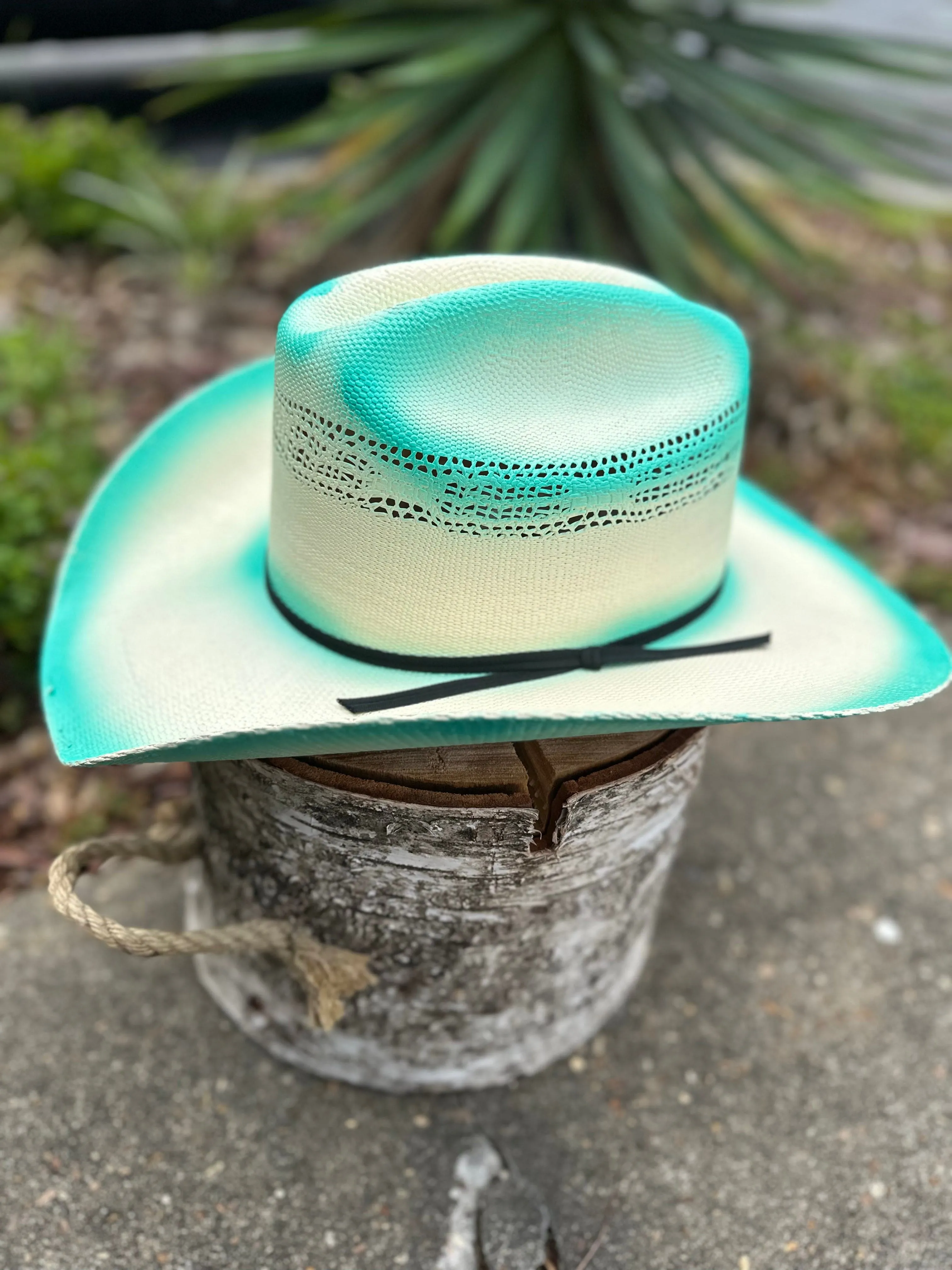 Women’s Straw Turquoise Cowgirl Hat